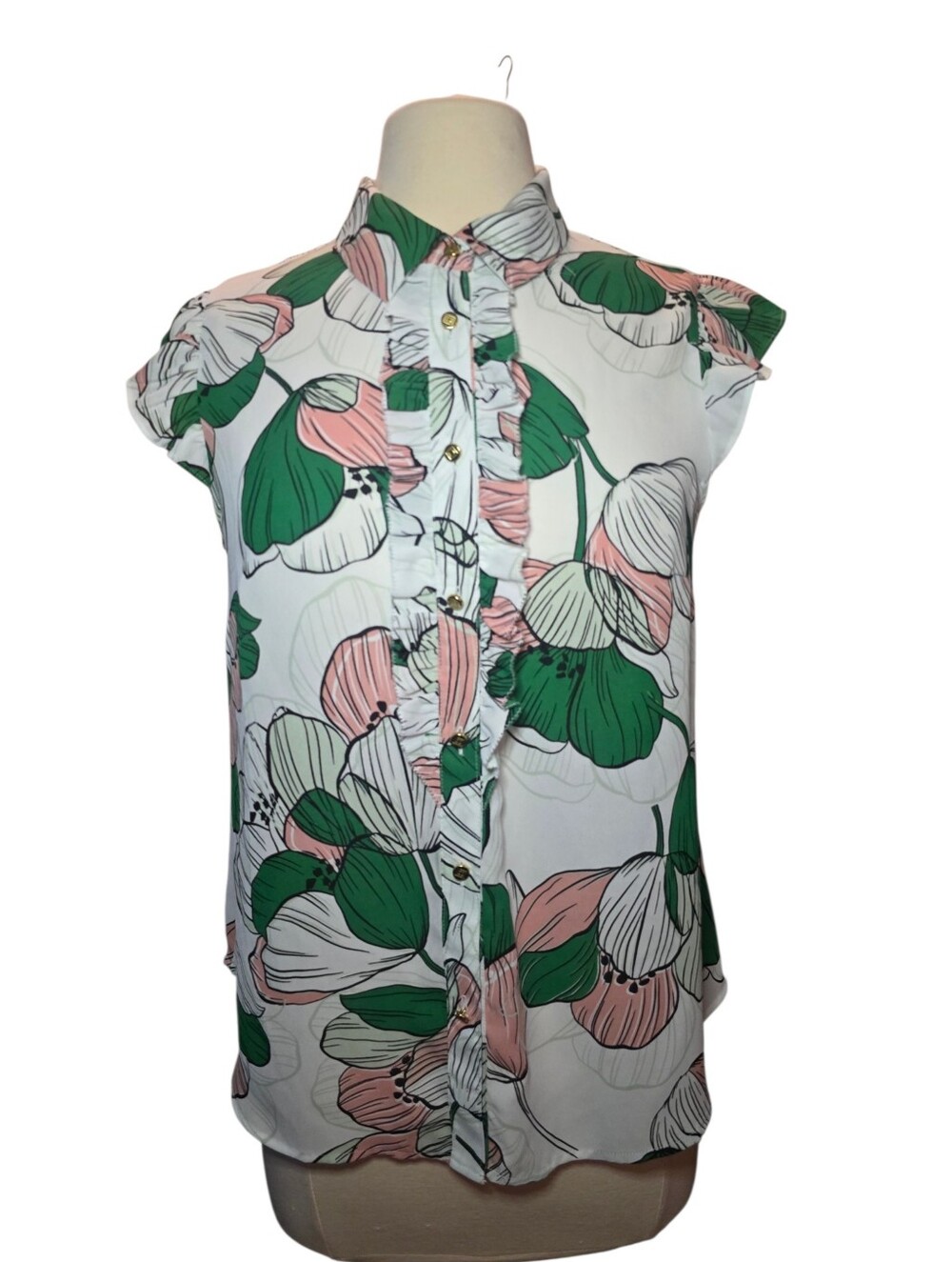 Liz Claiborne Floral Blouse Size Medium